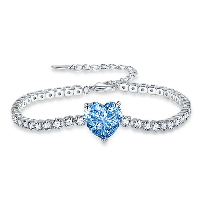 Vintage Heart-shaped Zircon Bracelet for Women