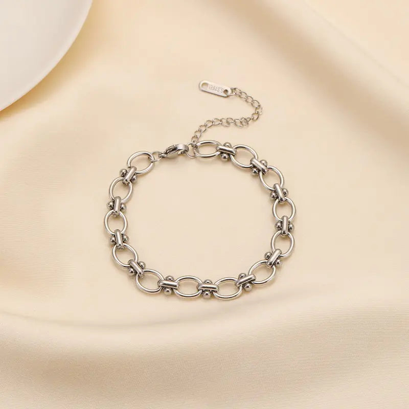 Couple Bracelet with Thick Chain for Simple Style