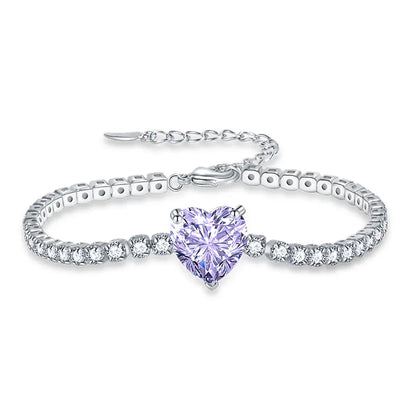 Vintage Heart-shaped Zircon Bracelet for Women