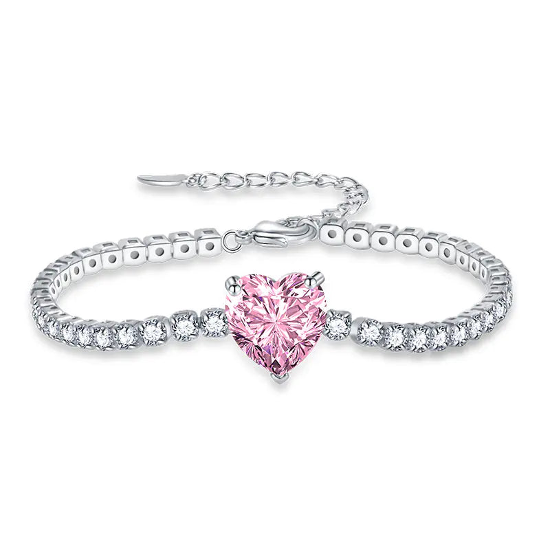 Vintage Heart-shaped Zircon Bracelet for Women