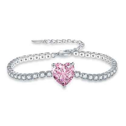 Vintage Heart-shaped Zircon Bracelet for Women