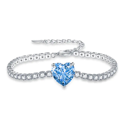 Vintage Heart-shaped Zircon Bracelet for Women