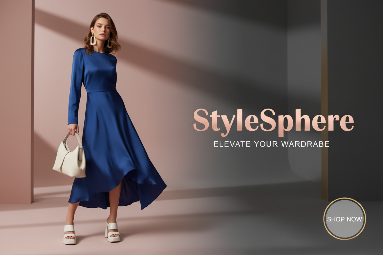 Put store name StyleSphere and make it look like is for a promo online store banner