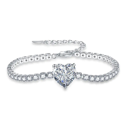 Vintage Heart-shaped Zircon Bracelet for Women