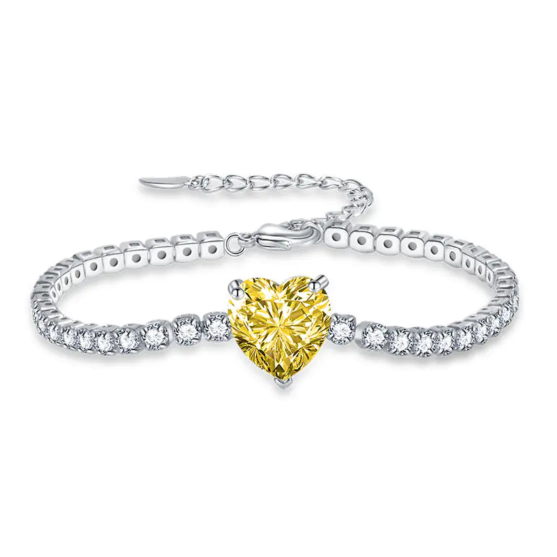Vintage Heart-shaped Zircon Bracelet for Women